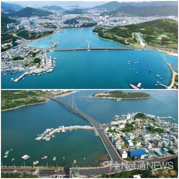 총 공사비 679억 원이 투입되어 내년 7월 개통을 앞둔 일명 웅천-소호대교 조감도 모습 