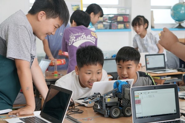 전남의 한 학교에서 진행한 창의융합교육 현장