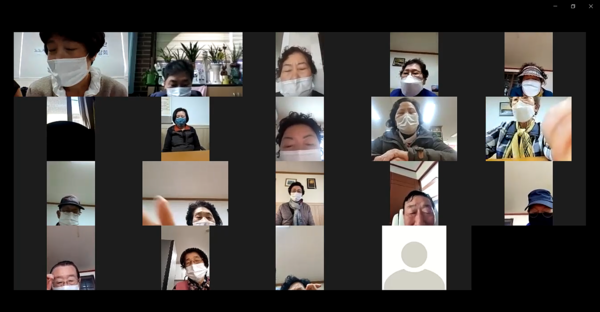노노케어 사업단 반장단 및 참여자 비대면 간담회 모습