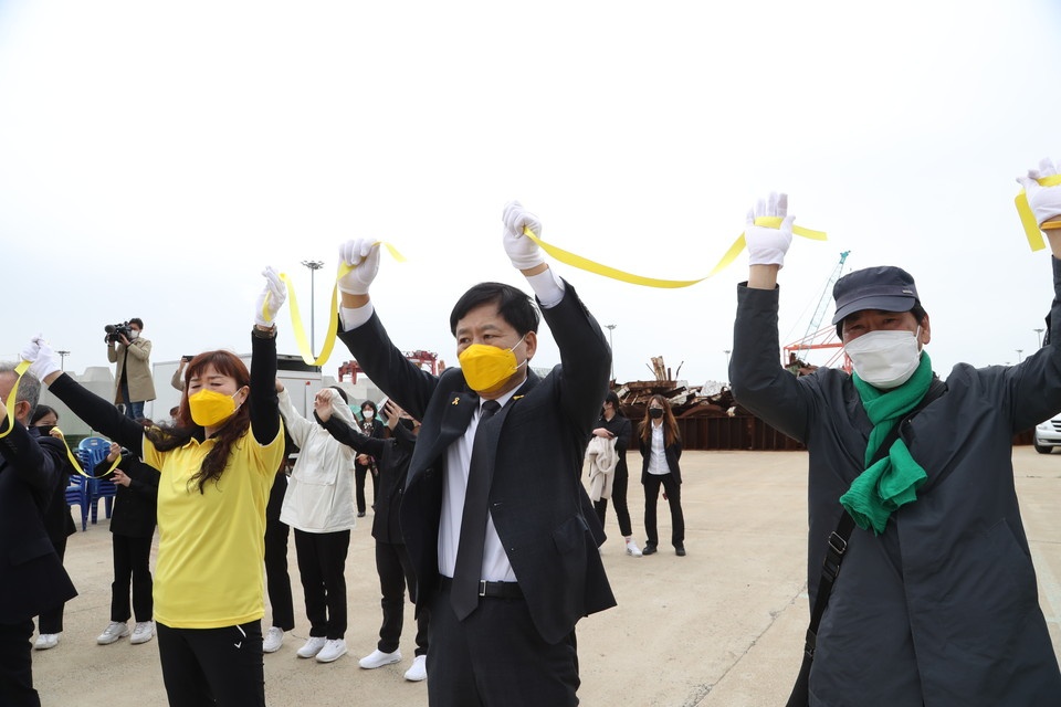 ▲'세월호 참사 7주기 기억식'에 참석한 장석웅 교육감