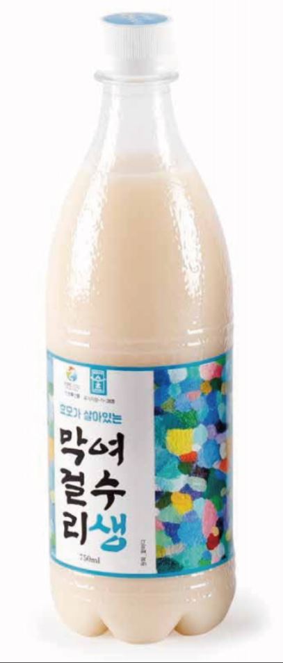 ▲막걸리 라벨디자인, 캘리그라피 황진아x유상국 콜라보