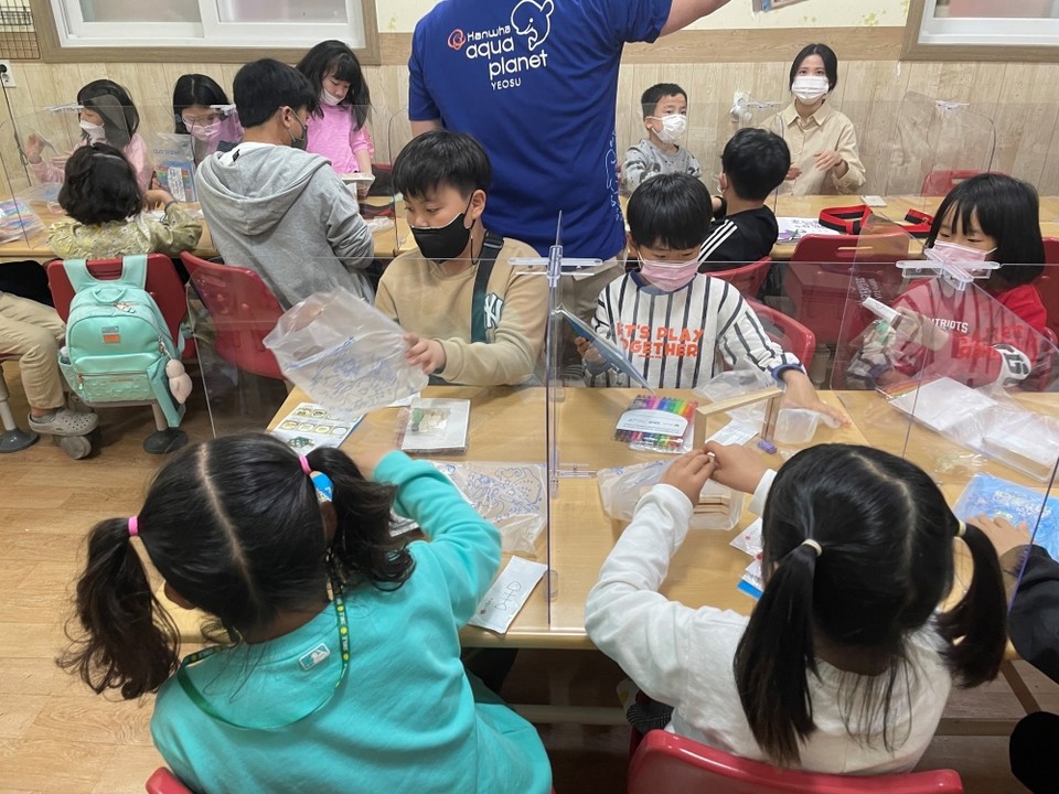 ▲프로그램에 참여한 아이들