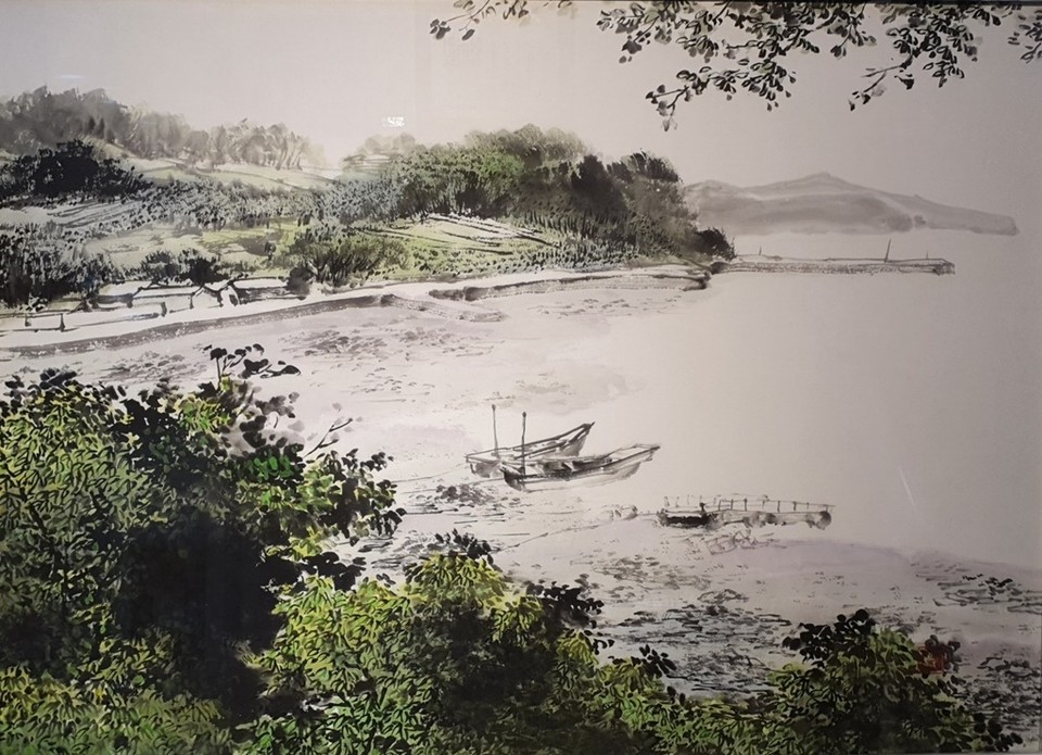 ▲감도 전경, 수묵담채