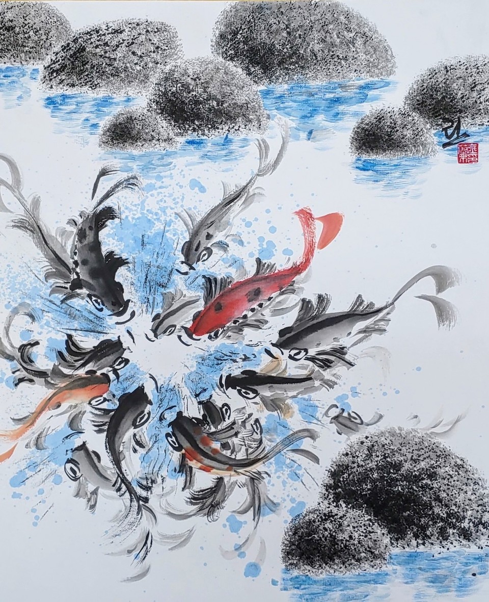 ▲김란, 어울림 (37x48cm 한지에 수묵담채)