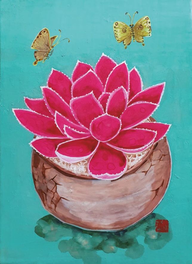 ▲김상례 작가, '나도 꽃'