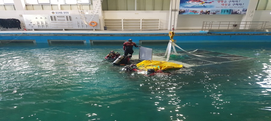 ▲여수해경 구조능력강화 실내훈련모습