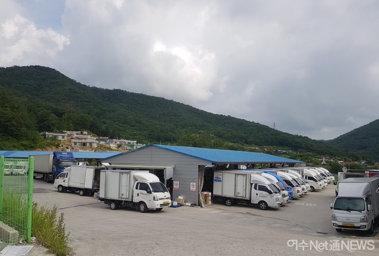 ▲ CJ물류센터 터미널 전경