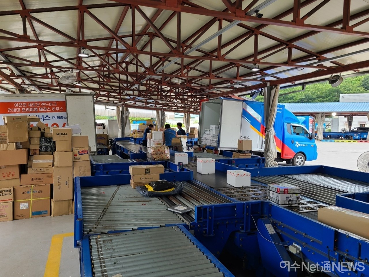 ▲물류터미널 내부 모습