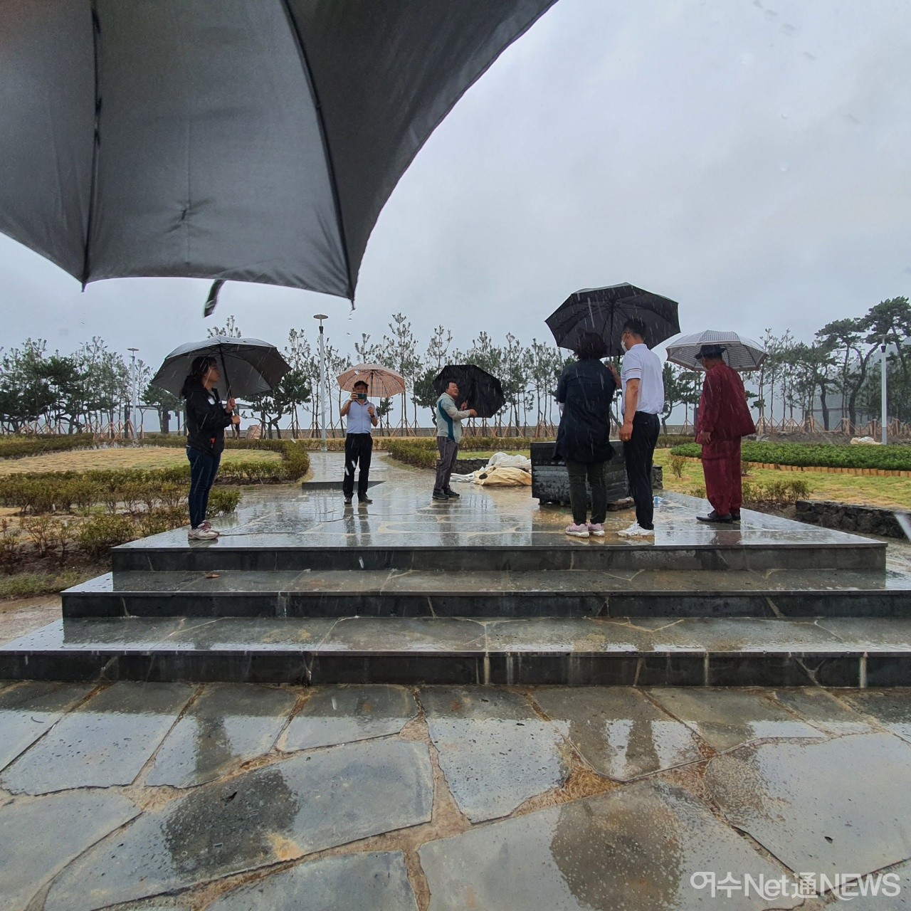 ▲ 공사가 한창 준비중인 안도몽돌숲 공원 모습