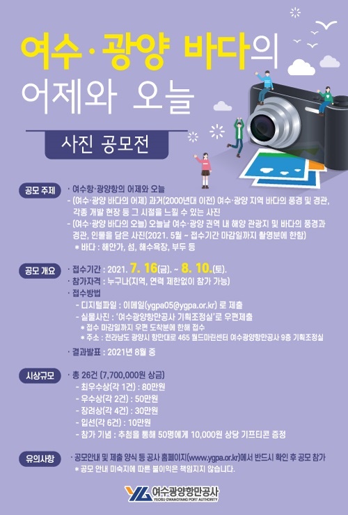 ▲‘여수·광양 바다의 어제와 오늘' 공모전 포스터