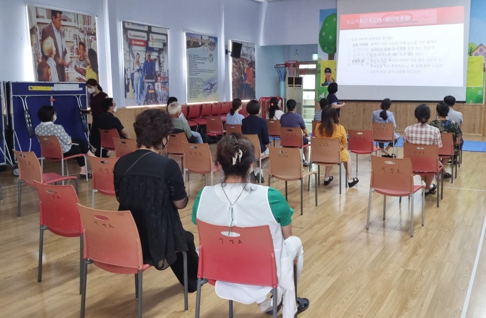 ▲전국민안전교육진흥원 시설종사자 안전교육 현장