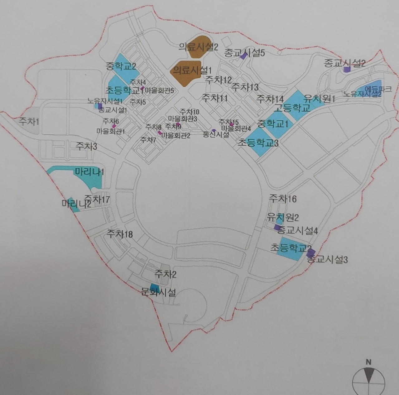 ▲ 웅천지구택지개발사업 지구단위 계획도