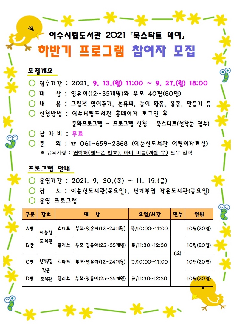 ▲여수시립도서관 책놀이 프로그램 ‘북스타트 데이’