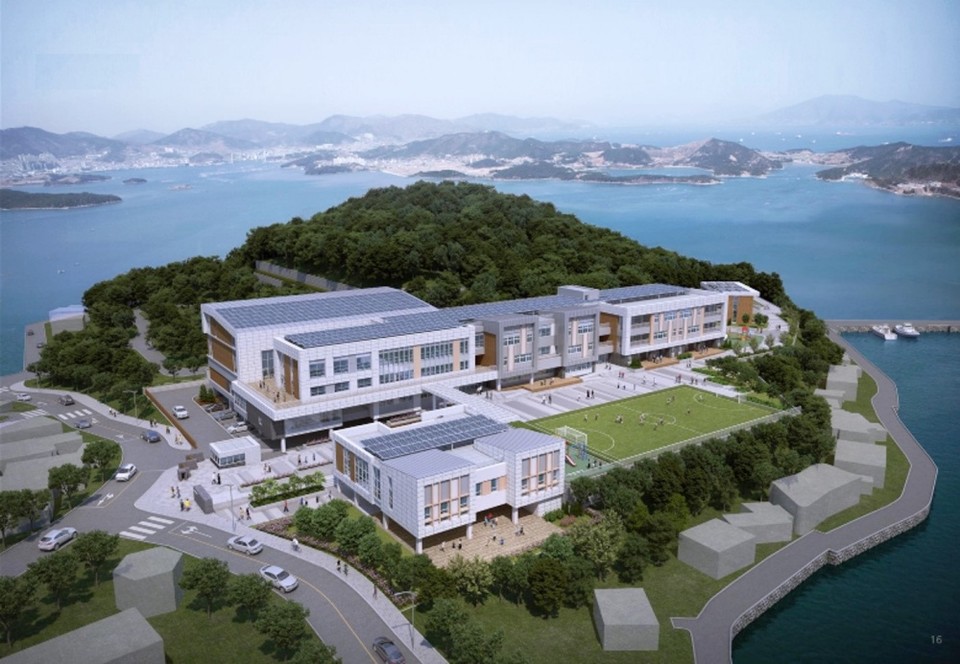 ▲여수 경도 경호초등학교 신축계획안