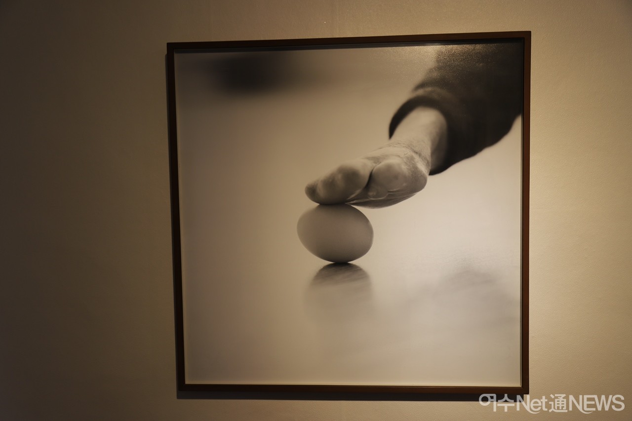 ▲ 에그갤러리 내부  전시한 박성태 작가의 사진 작품 ⓒ오병종