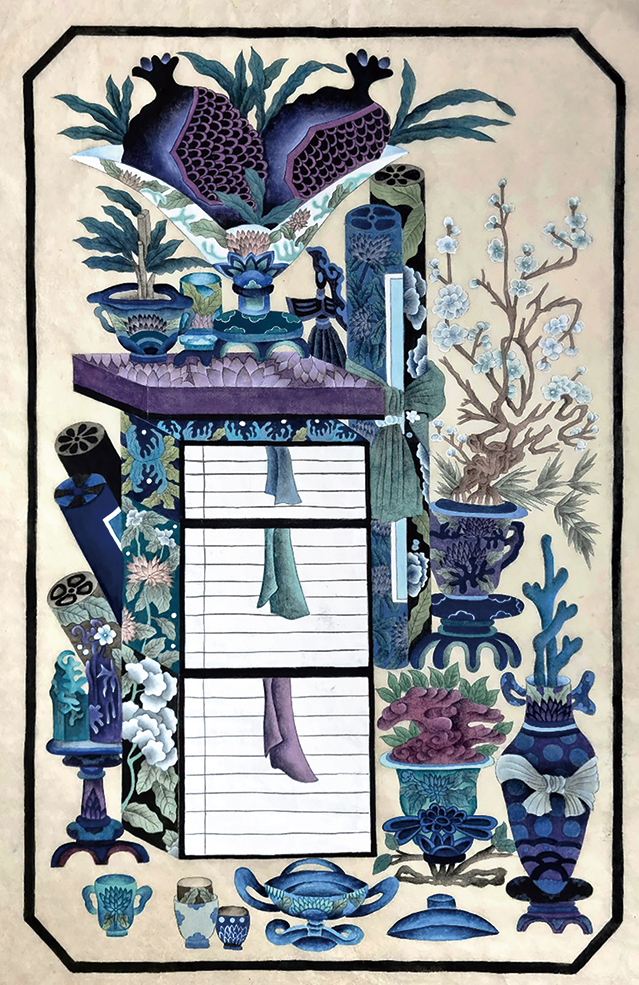 ▲조재숙, 책가도