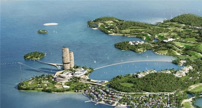 ▲경도 해양관광단지 조감도