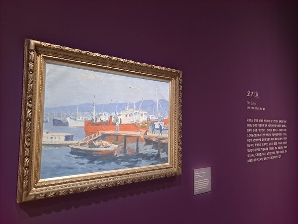 ▲오지호 작가는 노년에 바라본 한국의 풍경을 생기 넘치는 특유의 붓 터치와 색감으로 담아냈다. ⓒ조찬현