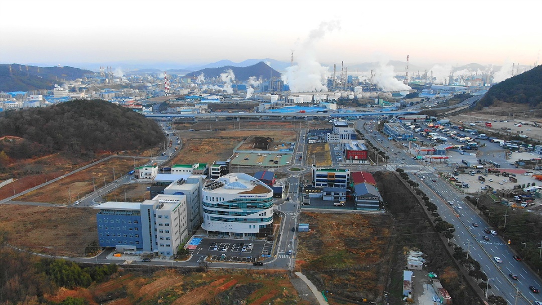 ▲ 여수 삼동지구 전경이다.