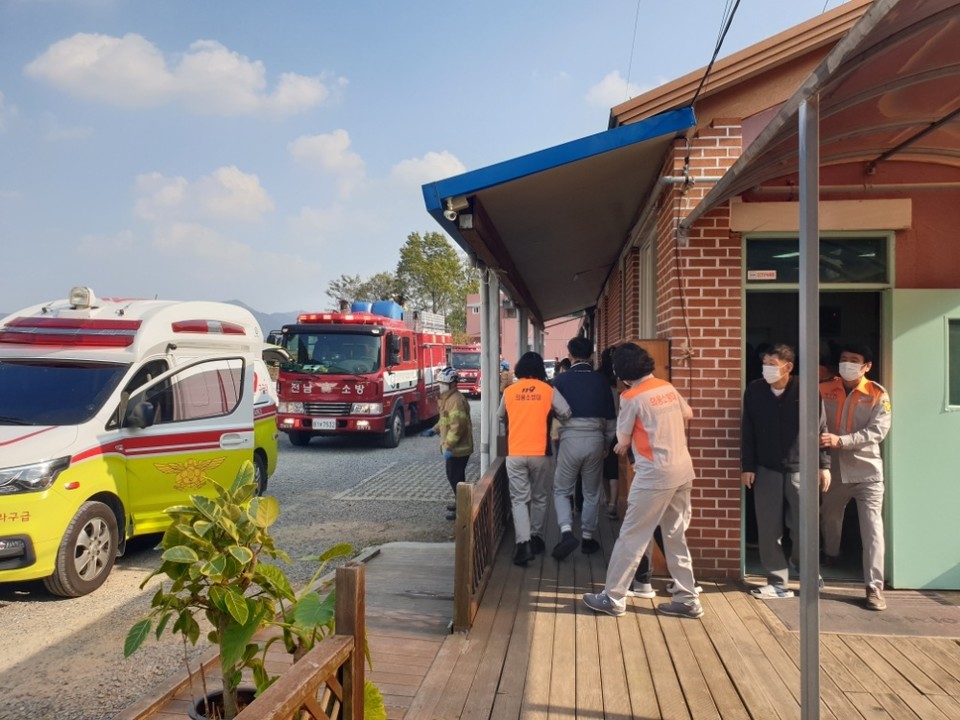 ▲여수소방서 훈련모습