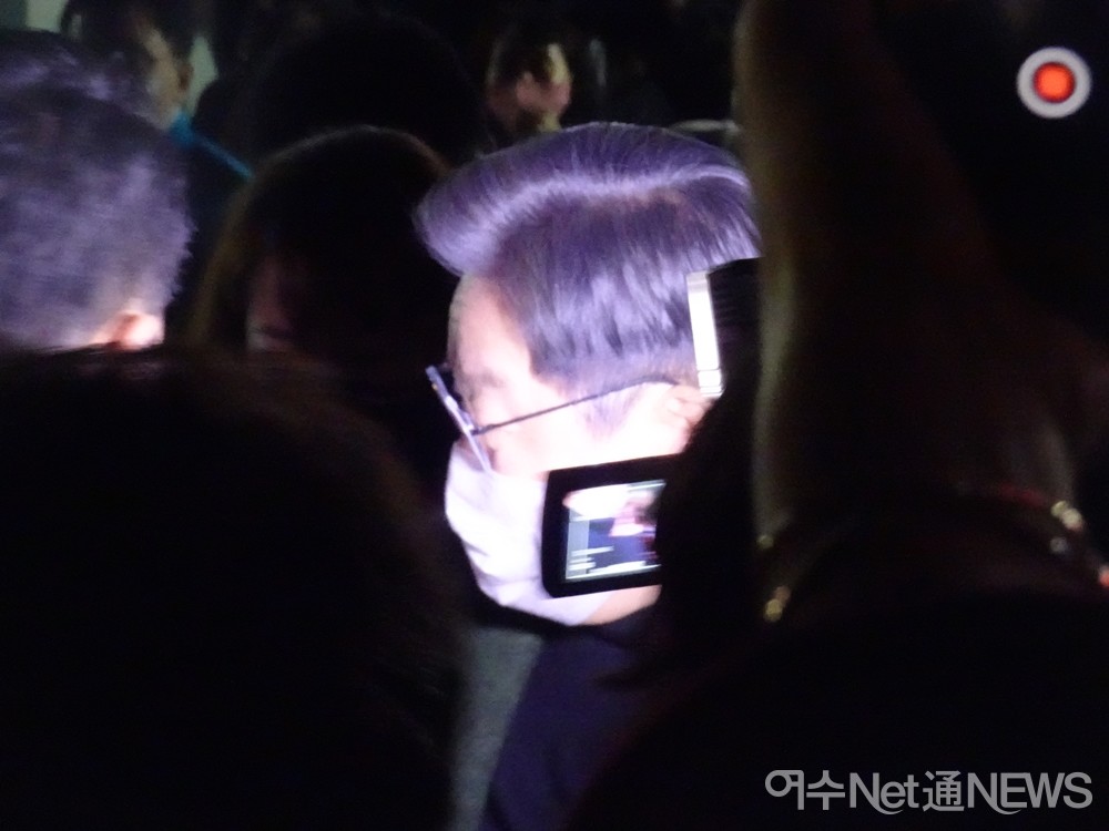 ▲여수 낭만포차거리를 방문한 이재명 후보