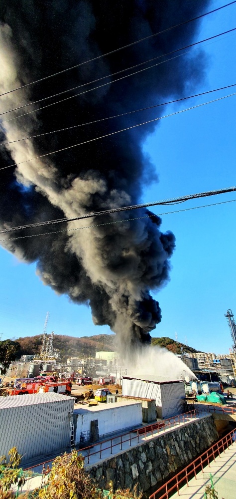 ▲화재 진압 모습 ⓒ정종현