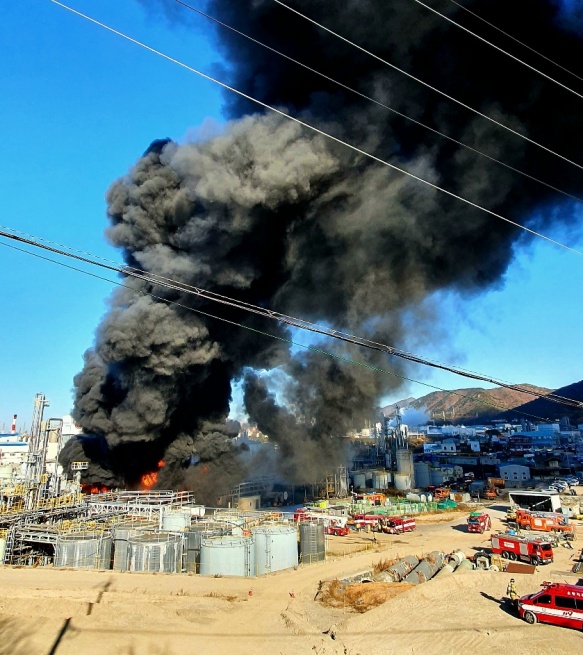 ▲화재 진압 모습 ⓒ정종현