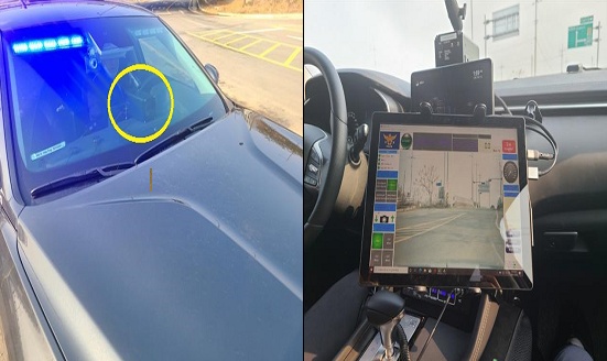 ▲탑재형 과속단속 장비가 장착된 암행순찰차