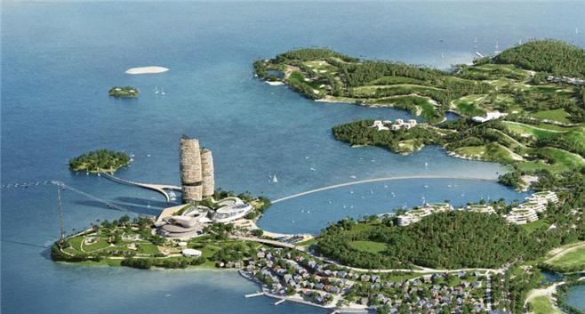 ▲여수 경도해양관광단지 조감도