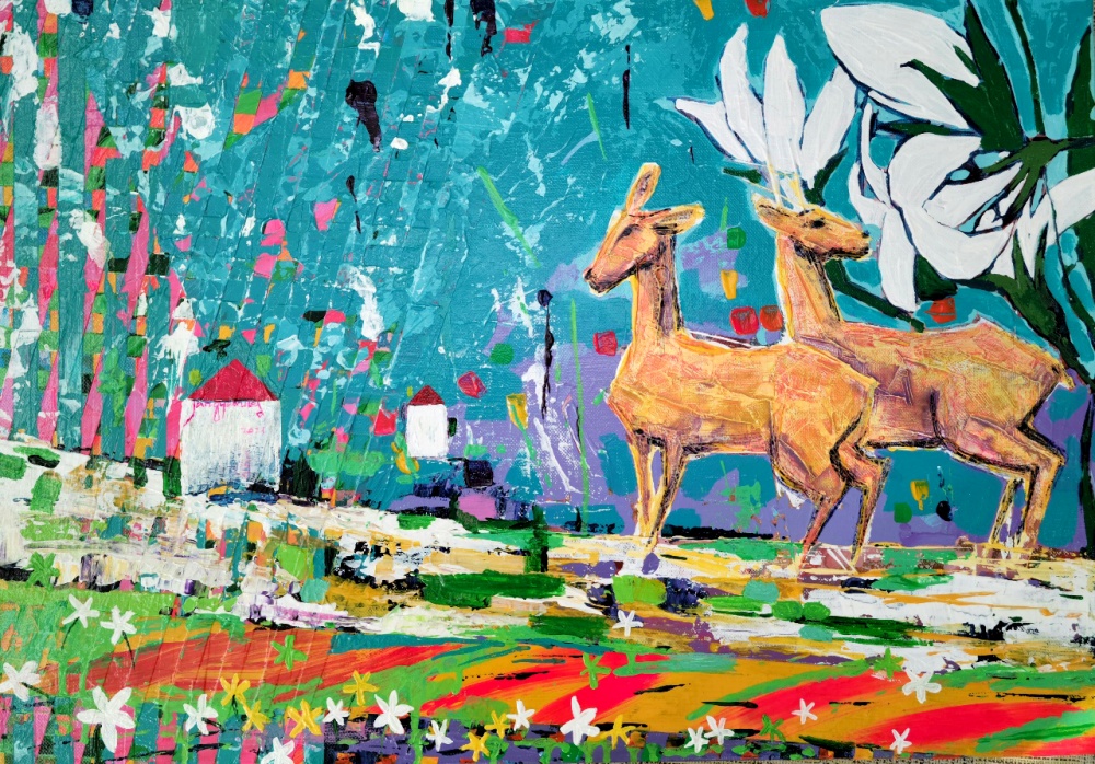 ▲장연희, 우리집 가자(65.2x45.5cm, 캔버스에 아크릴)