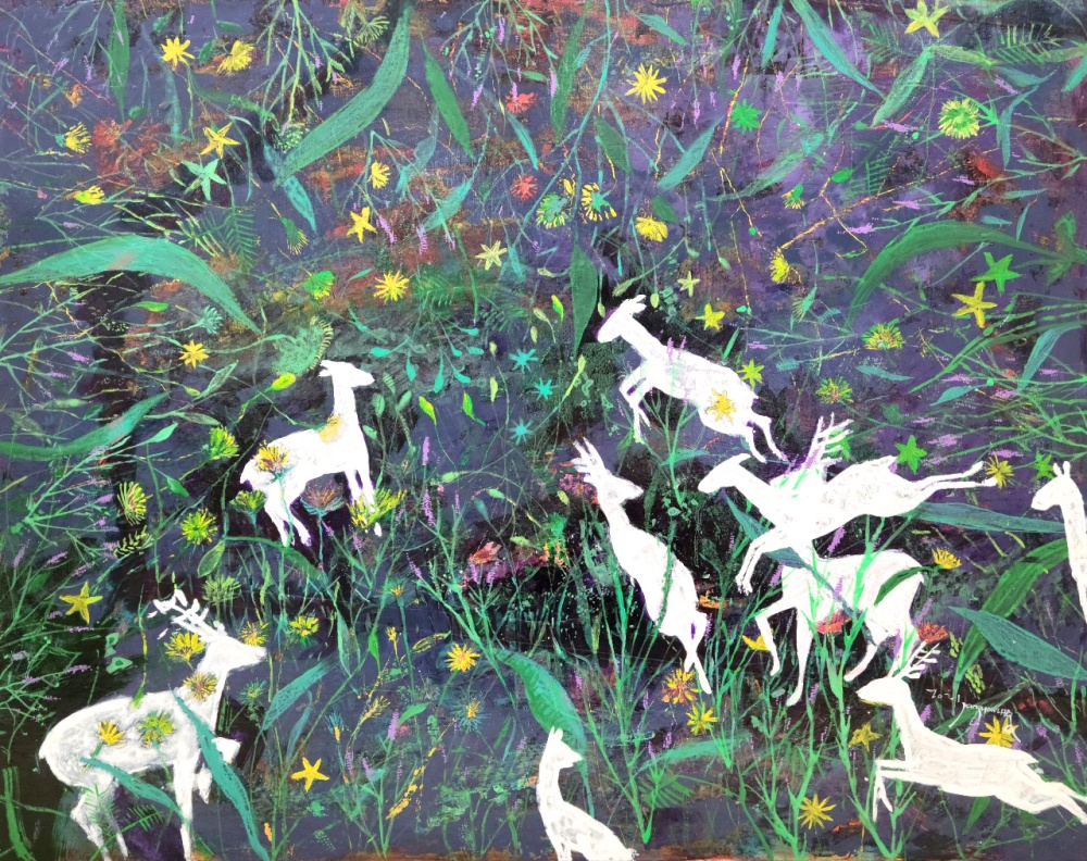 ▲장연희, 행복(91x72.7cm, 캔버스에 아크릴)