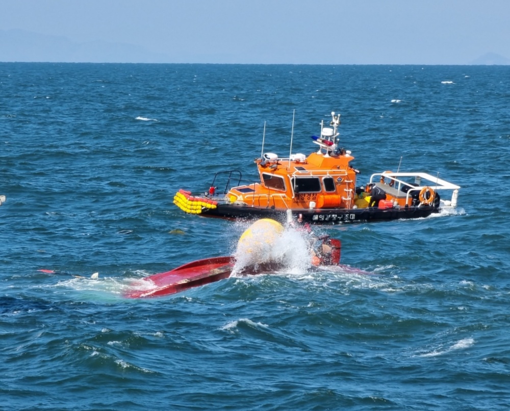 ▲전복된 선박 구조 모습