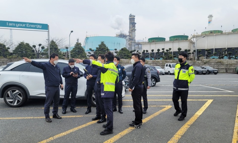 ▲ 산단, 항만 주변 교통안전시설 합동진단 모습