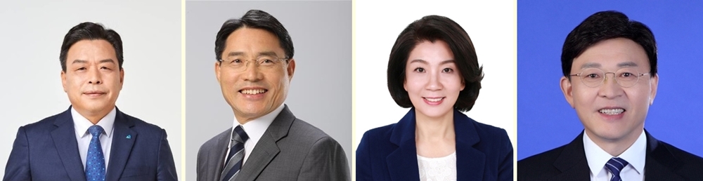 ▲강화수, 권오봉, 김유화, 김현철 예비후보