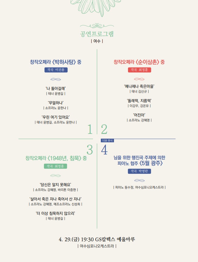 ▲ 여수심포니오케스트라 공연 소개