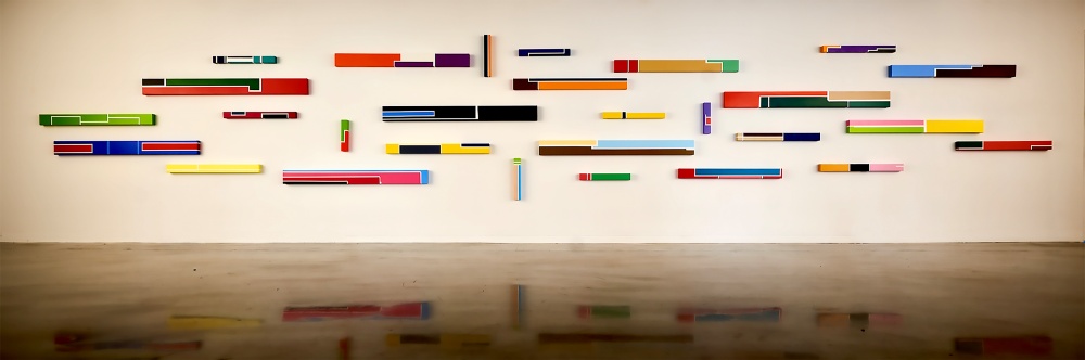 ▲송하영, 온도의 차이series (가변설치, 캔버스에 아크릴)