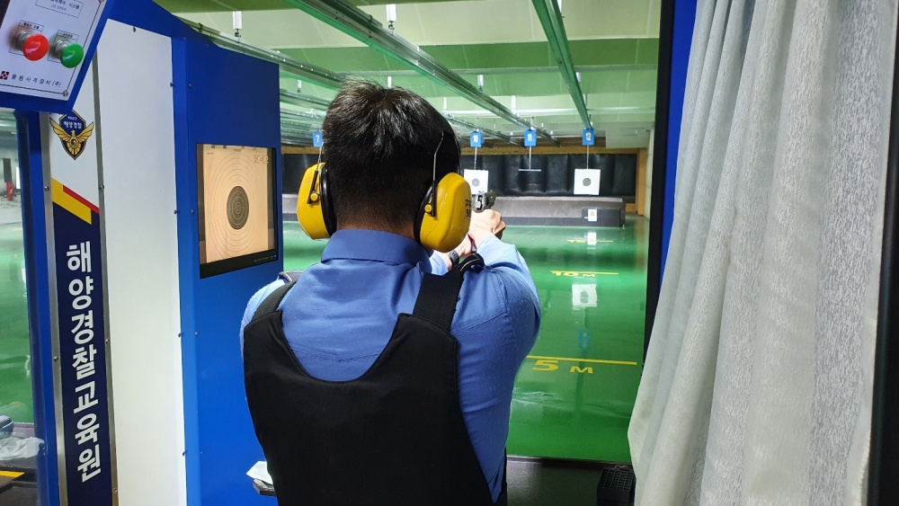 ▲ 권총사격 훈련 모습