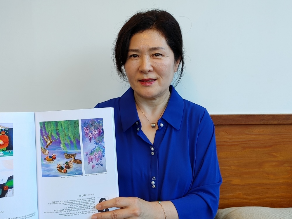 ▲ 여수여성미술작가회 김미옥 회장