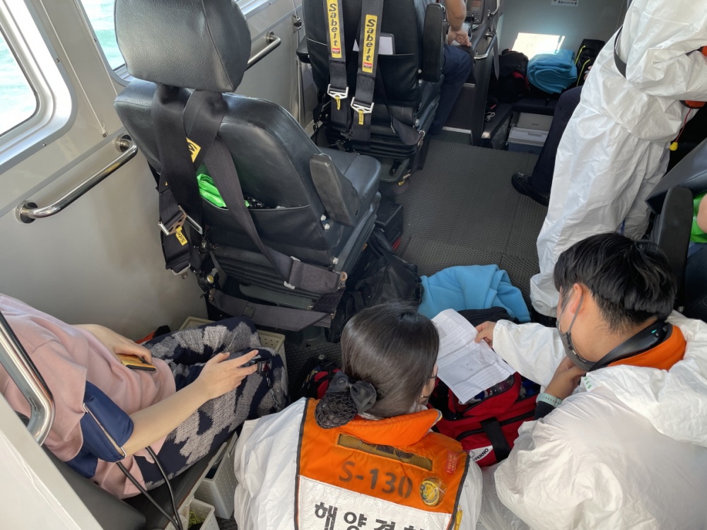 ▲ 긴급이송 중인 산모