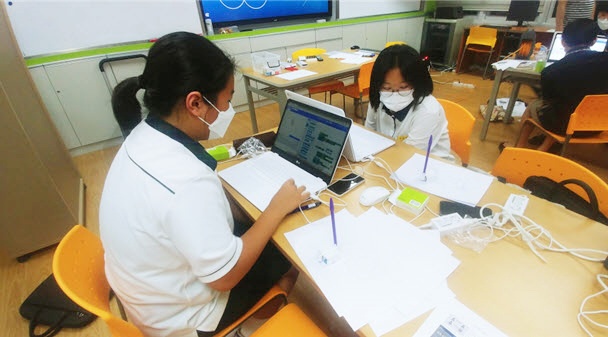 ▲ 여수영재교육원 학기제 주제집중과정 모습