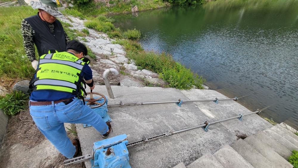 ▲ 농업용 저수지 점검 모습