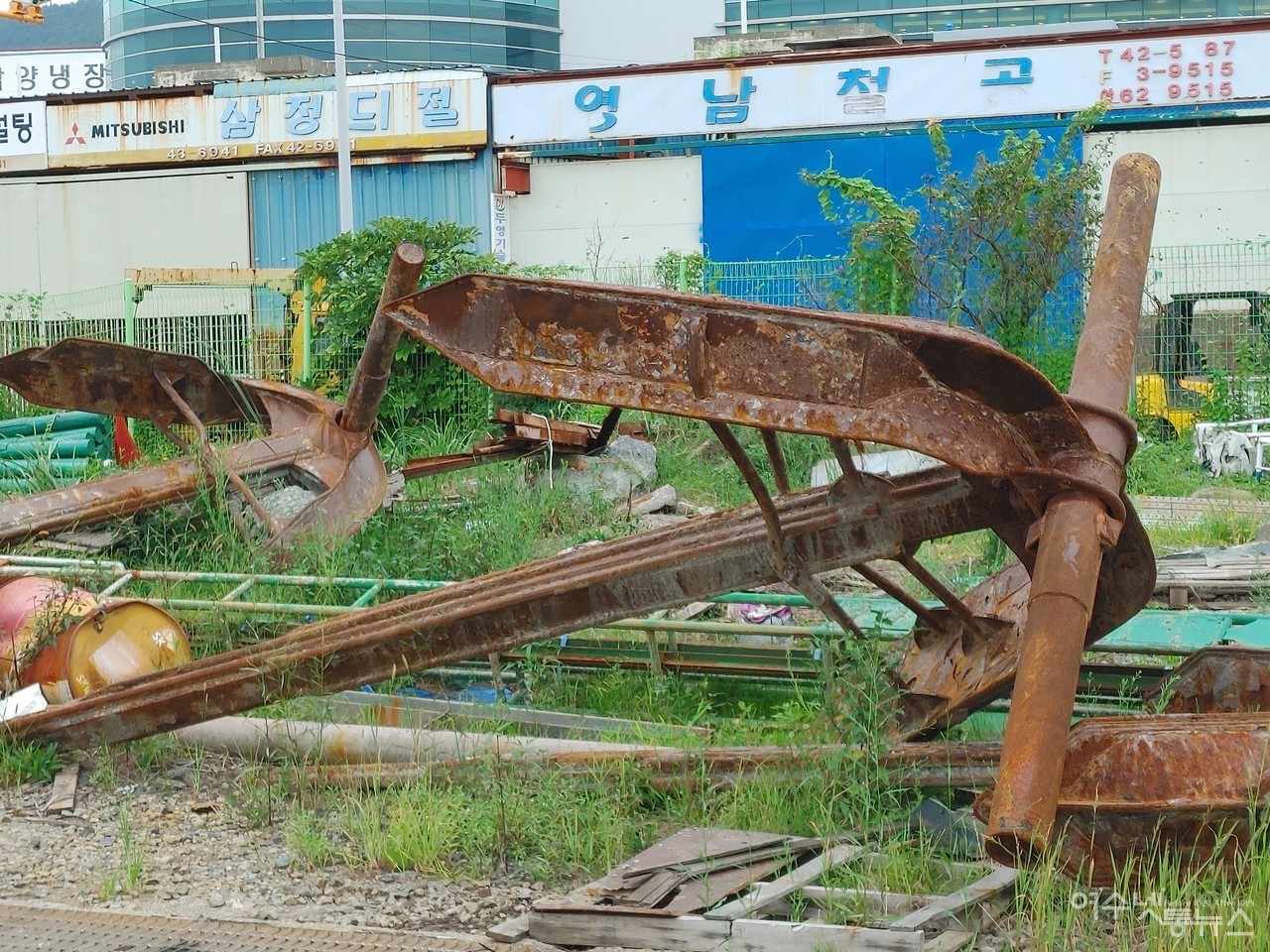 ▲ 태풍을 버티게 하는 어부들의 생명줄인 닻의 모습 ⓒ심명남