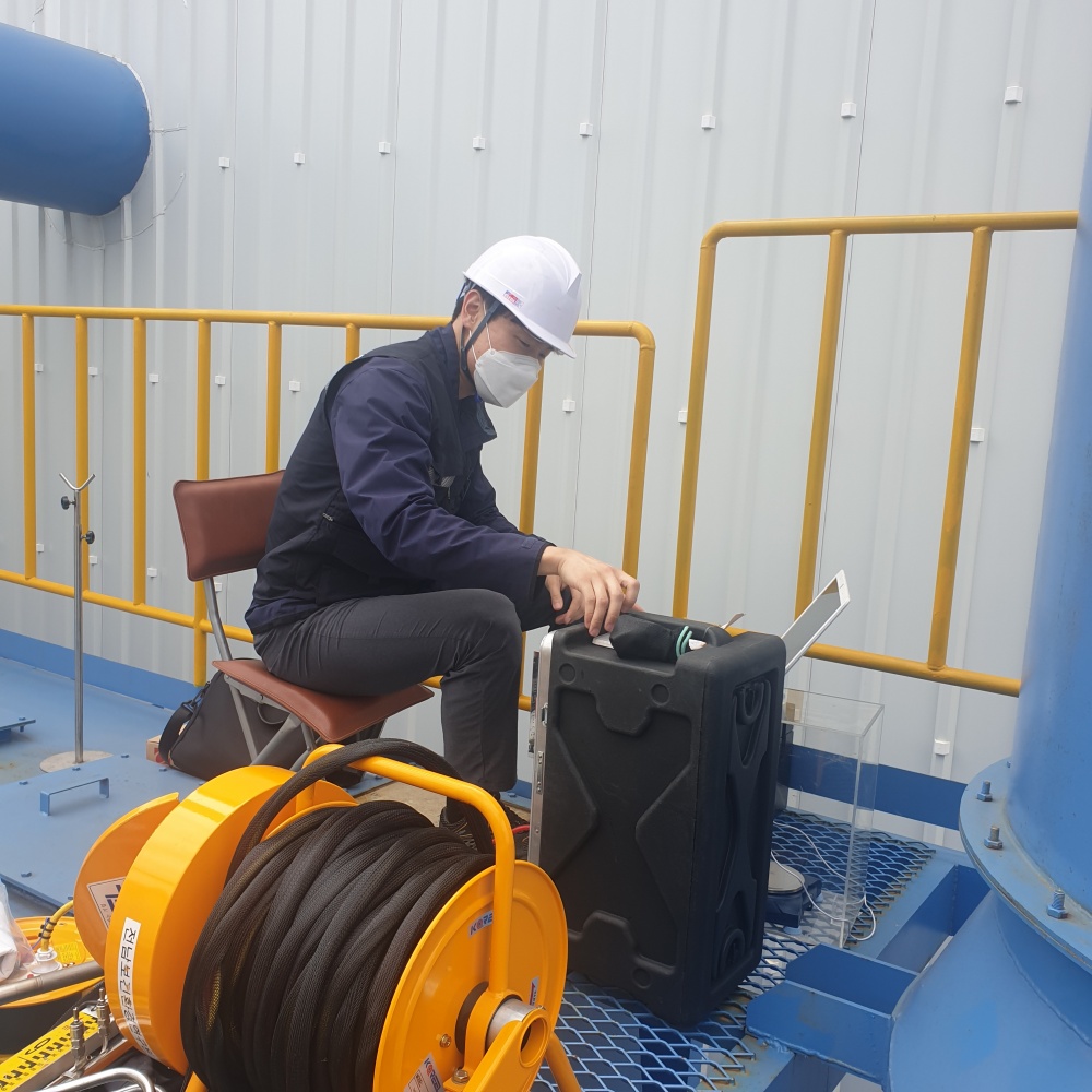 ▲ 대기분야 숙련도 관련 시험 분석 현장