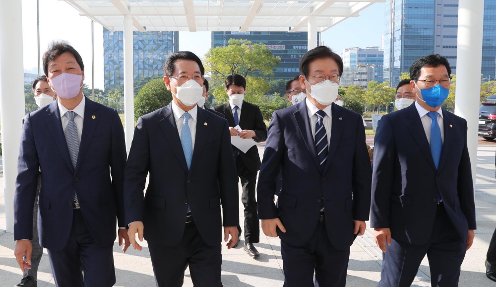 ▲ 이재명 민주당대표가 전남도청을 찾았다.