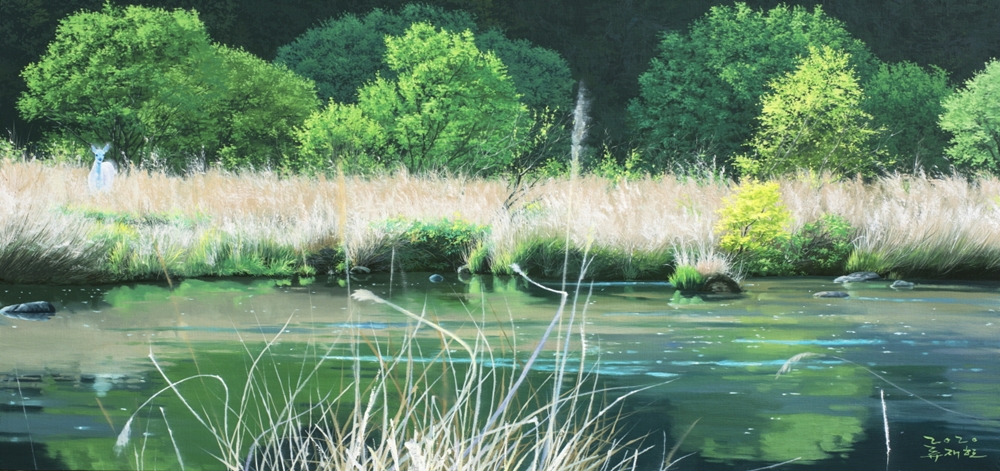 ▲ 류재현, breath of wind (116.8x55cm, 캔버스에 오일)