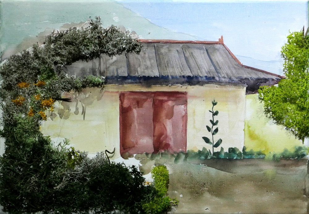 ▲ 방예주, 대횡관도 관왕묘 (30X20, 캔버스에 스칸디아모스, 채색)