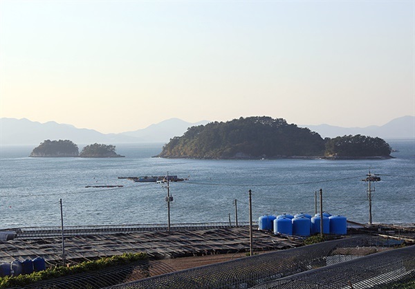 ▲ 여수 돌산도 금천항 앞에 있는 독도 모습. ⓒ오문수