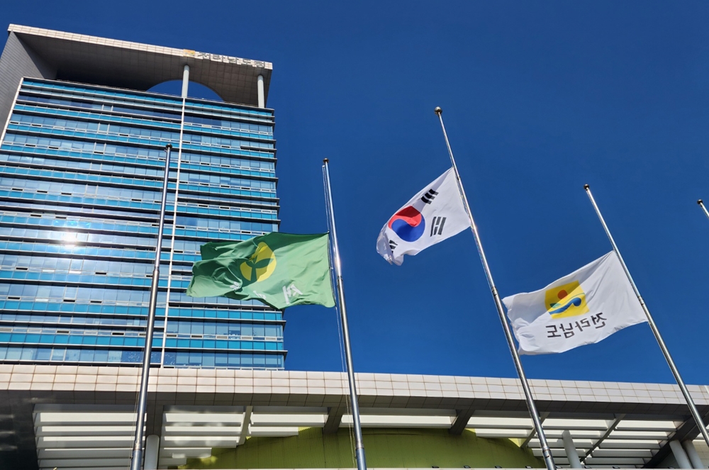 ▲ 조기 내걸린 전라남도청