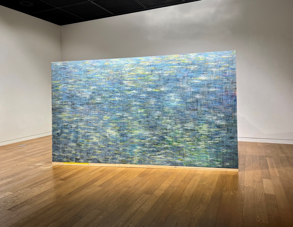 ▲ 사윤택, 파도-우주(200x350cm, 캔버스에 오일 2022)