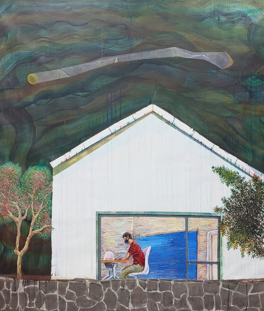 ▲ 사윤택, 별 헤는 밤 (162x132cm, 캔버스에 오일 2022)